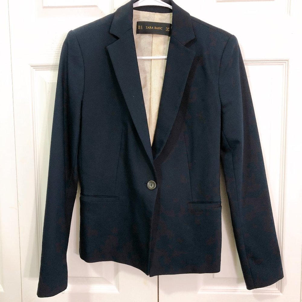 Zara Basic Women's Navy Blue Blazer Jacket